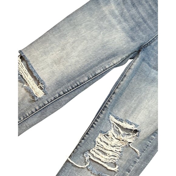 Sincerely Jules High Rise Destroyed Mom Jeans‎ in Light Wash Size 1/25 - Picture 4 of 6